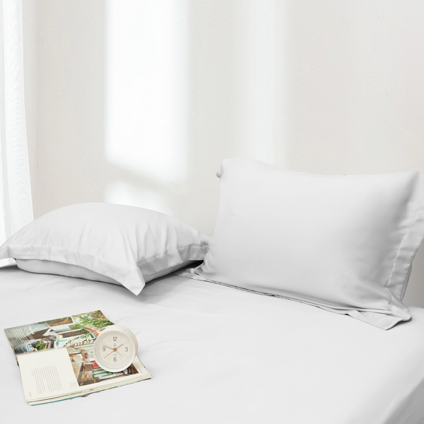 Bộ ga gối NIN Bamboo màu trắng White