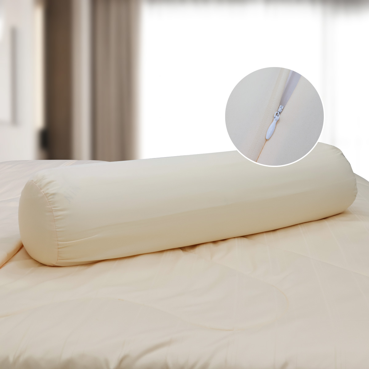 C190708 - Bộ chăn ga gối Microfiber NIN CLASSIC be nhạt Ivory