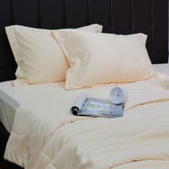 C190708 - Bộ chăn ga gối Microfiber NIN CLASSIC C190708 be nhạt Ivory