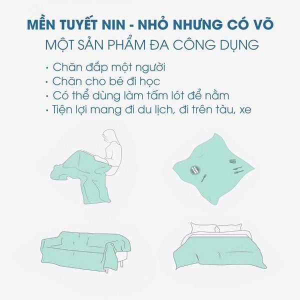 Mền Tuyết NIN - Violet Spring Light