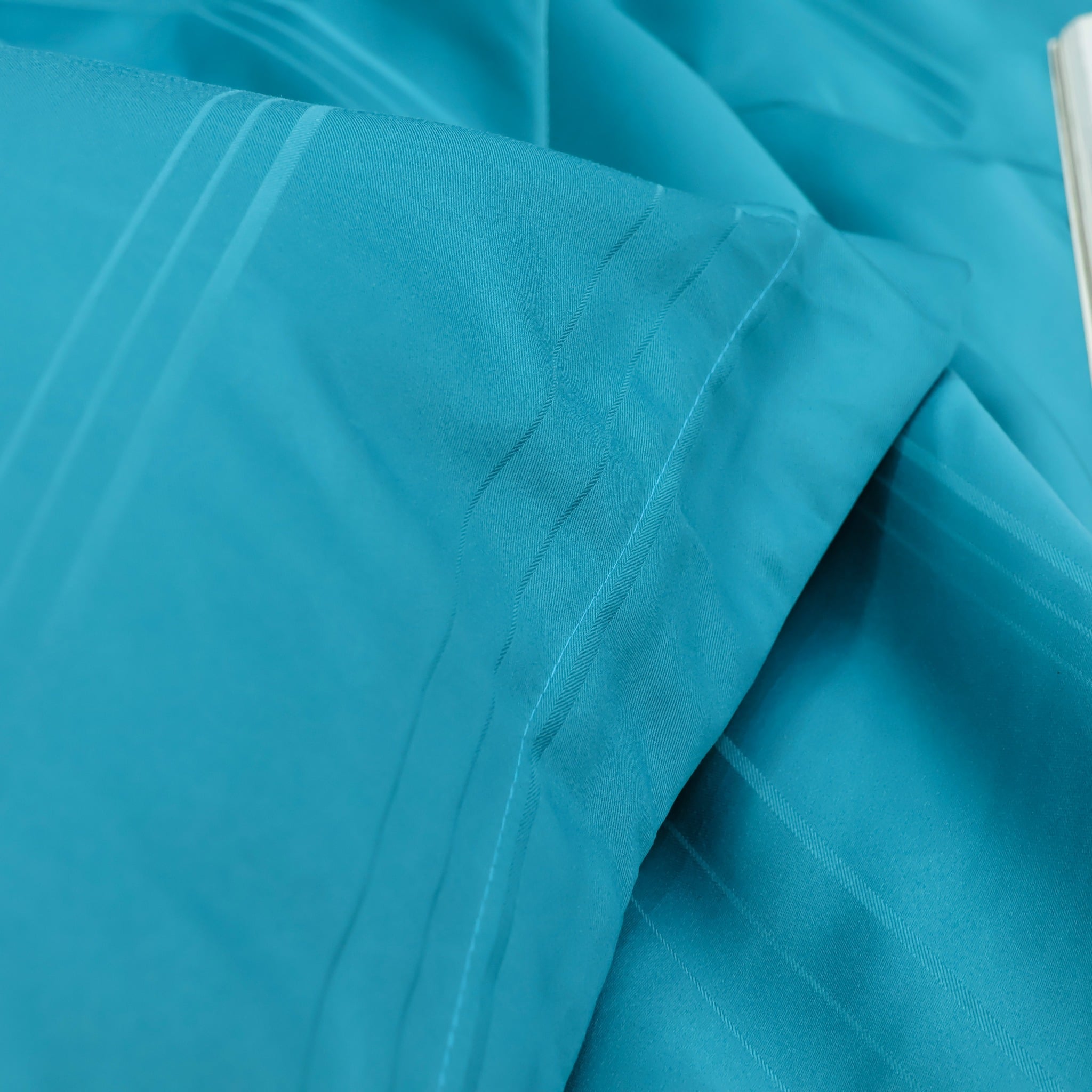 C190710 - Bộ chăn ga gối cotton nhung NIN CLASSIC xanh thiên thanh Teal Blue