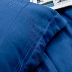 C190712 - Bộ chăn ga gối cotton nhung NIN CLASSIC C190712 màu xanh Navy