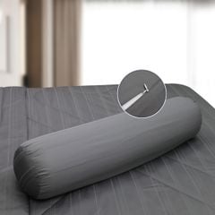 C190713 - Bộ chăn ga gối cotton nhung NIN CLASSIC C190713 màu hồng Xám đậm Charcoal Grey