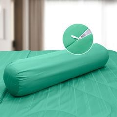 C190714  - Bộ chăn ga gối cotton nhung NIN CLASSIC C190714 màu xanh Emerald Green