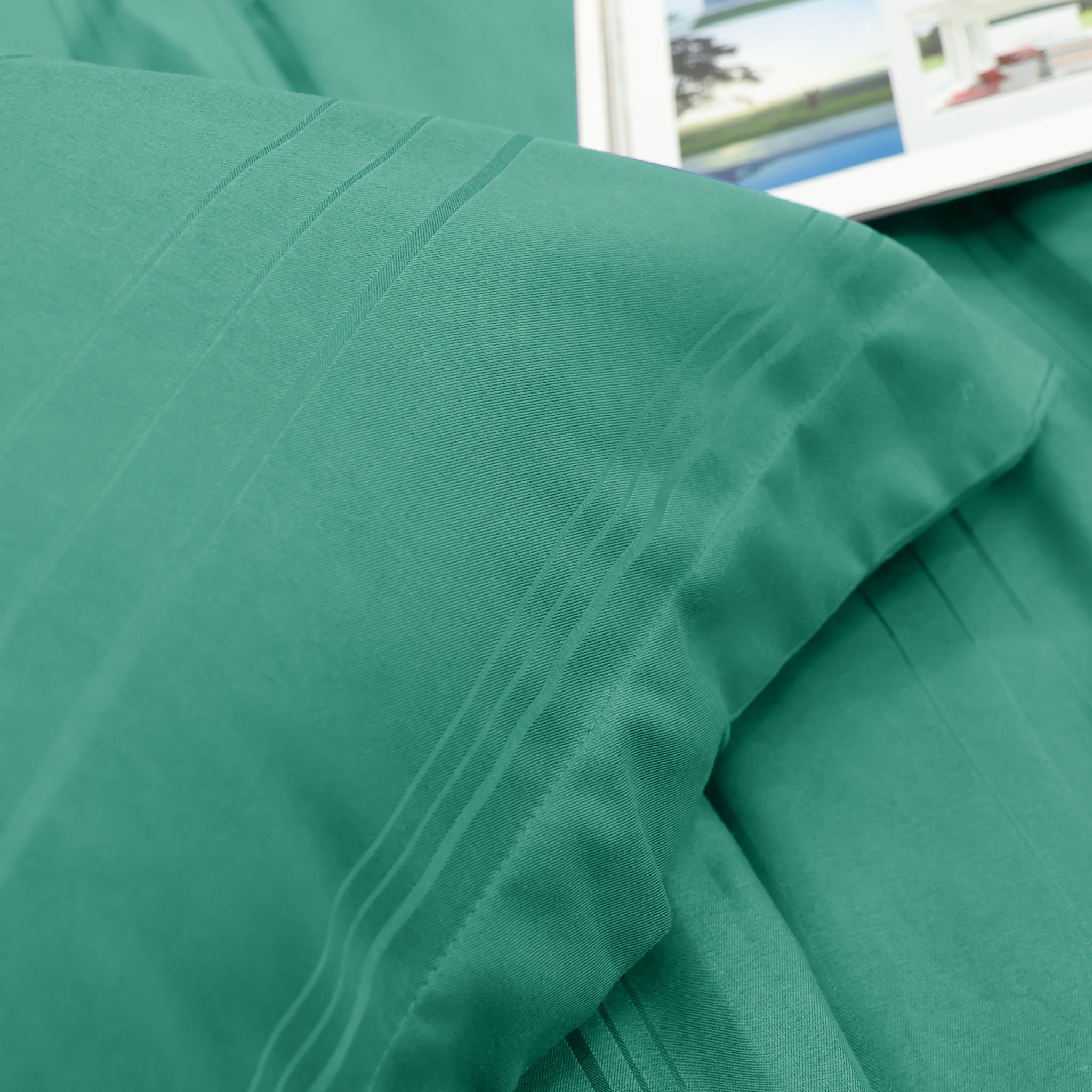 C190714  - Bộ chăn ga gối Microfiber NIN CLASSIC màu xanh Emerald Green