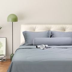 C190709 - Bộ chăn ga gối cotton nhung NIN CLASSIC C190709 xám nhạt Cool grey