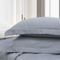 C190709 - Bộ chăn ga gối cotton nhung NIN CLASSIC C190709 xám nhạt Cool grey