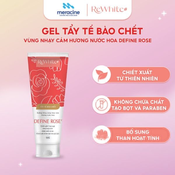  Rewhitez Gel tẩy tế bào chết dưỡng hồng vùng nhạy cảm hương nước hoa Define Rose’ 