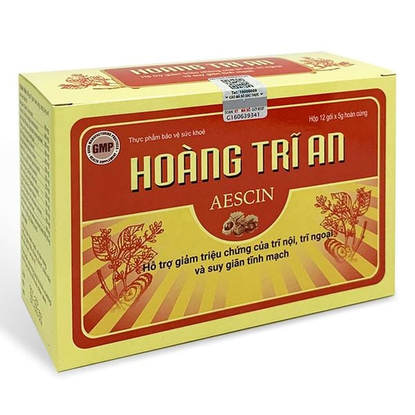  Bộ 2 Hộp Thực phẩm bảo vệ sức khoẻ Hoàng Trĩ An - Hộp 12 gói 5g 