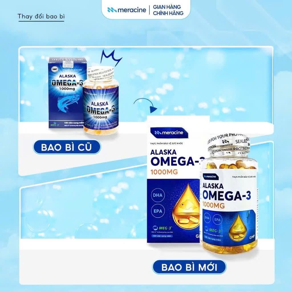 Thực phẩm bảo vệ sức khỏe Alaska Omega 3 - lọ 100 viên