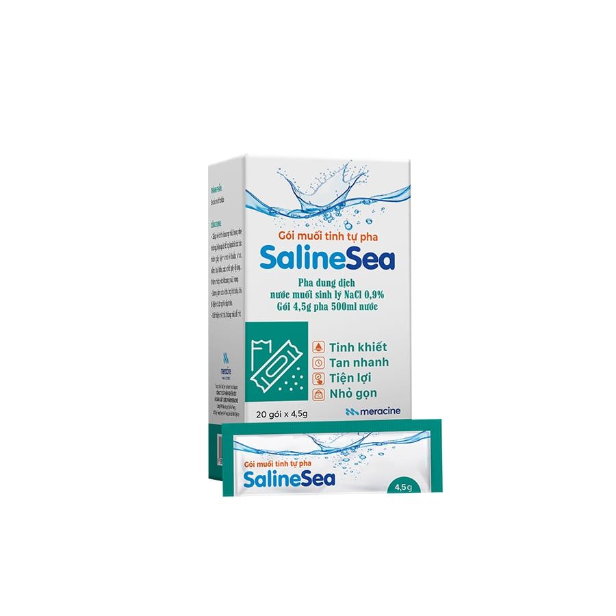 Gói muối sinh lý tự pha SalineSea hộp 20 gói