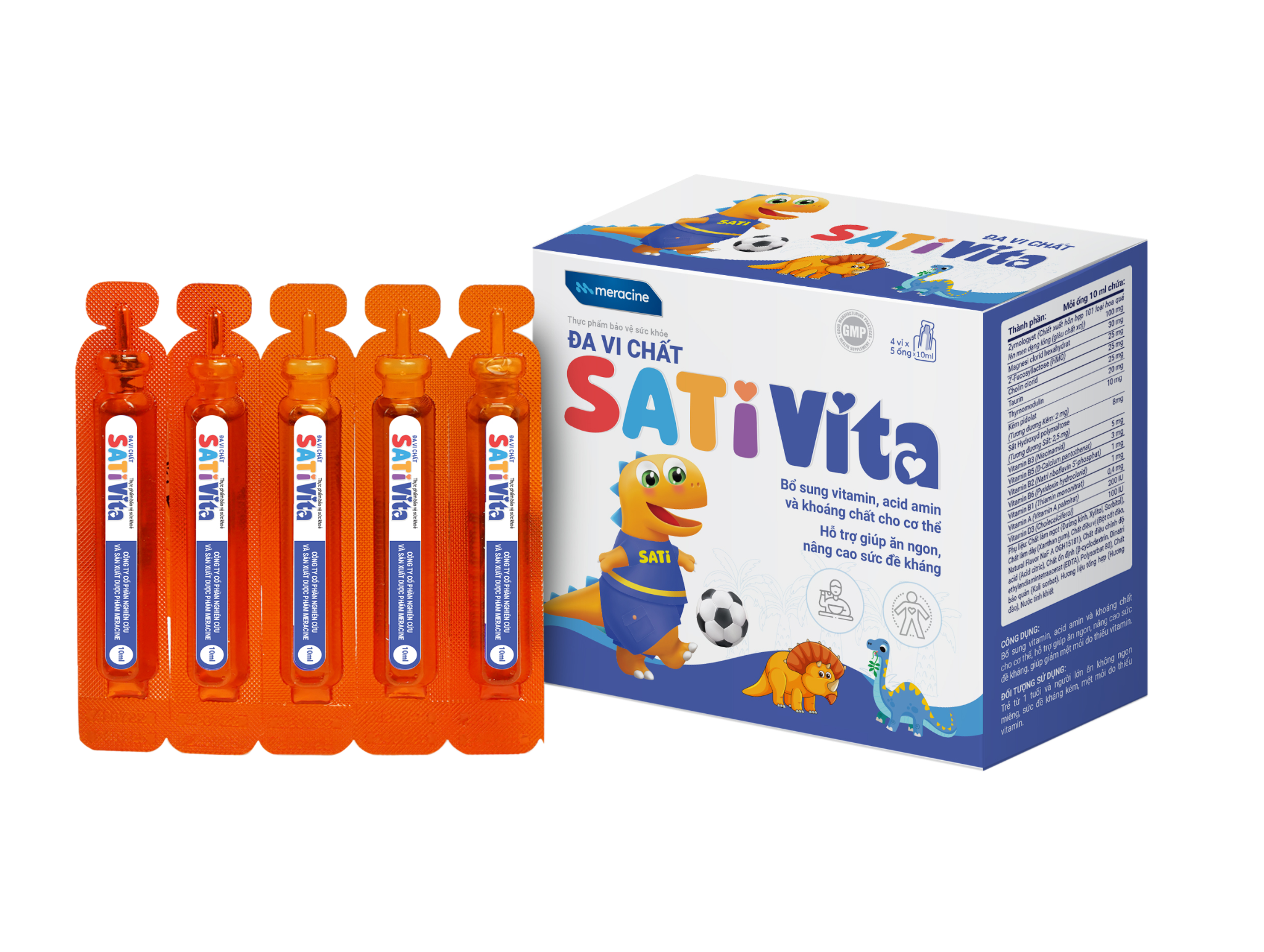 Ống uống bổ sung đa vi chất SatiVita (hộp 20 ống)