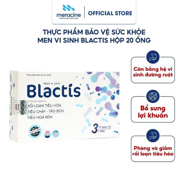  Thực phẩm bảo vệ sức khỏe Men vi sinh Blactis, Hộp 20 ống 