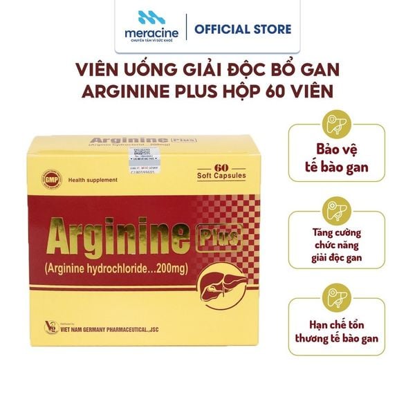  Bộ 2 hộp Thực phẩm bảo vệ sức khoẻ Arginine Plus - Hộp 60 viên 