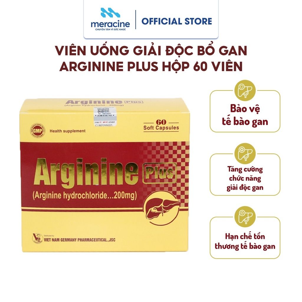 Bộ 2 hộp Thực phẩm bảo vệ sức khoẻ Arginine Plus - Hộp 60 viên