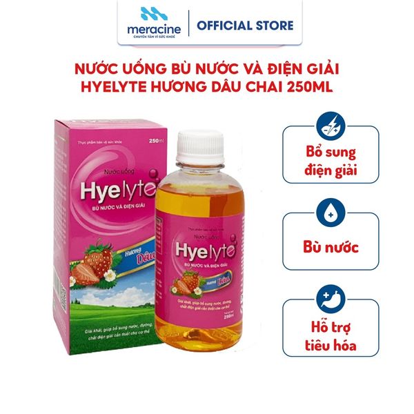  Bộ 5 chai Thực phẩm bảo vệ sức khỏe Hyelyte, hương dâu, chai 250ml 