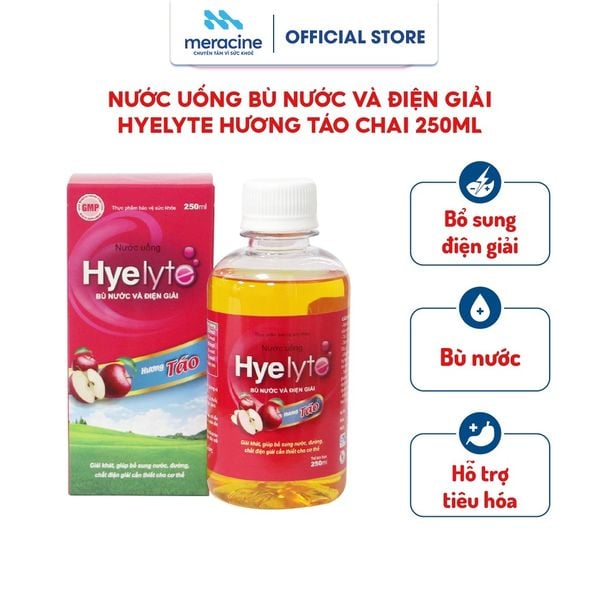  Bộ 5 chai Thực phẩm bảo vệ sức khỏe Hyelyte hương Táo, chai 250m 