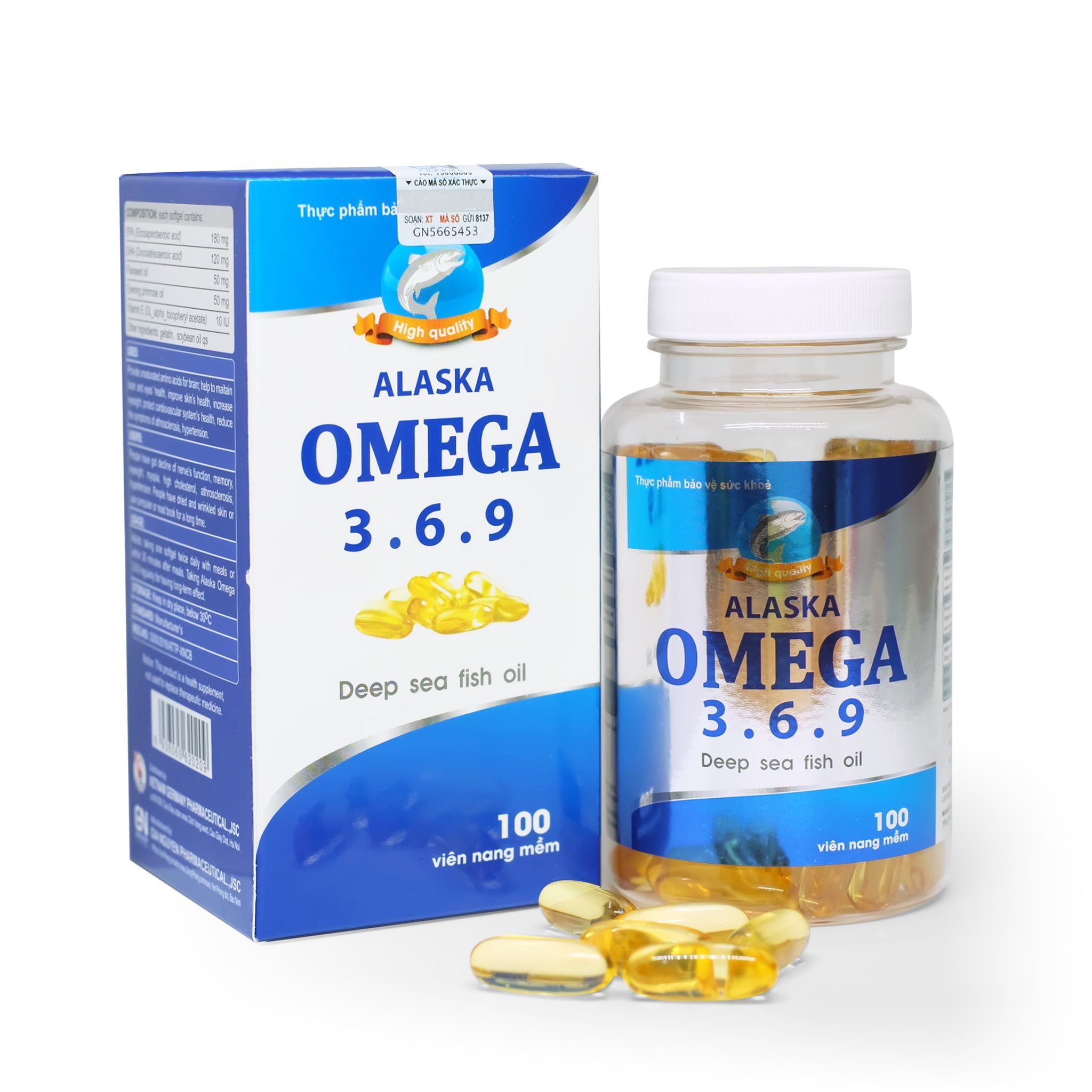 TPBVSK Dầu cá Alaska Omega 3.6.9 100 viên Meracine Store