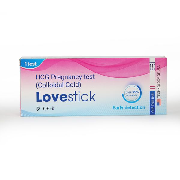  Que thử thai Lovestick - phát hiện thai sớm trong 5s - chính xác (Hộp 1 que) 