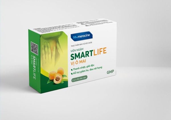 Bộ 3 hộp Thực phẩm bảo vệ sức khỏe Viên ngậm Smartlife vị ô mai, hộp 20 viên