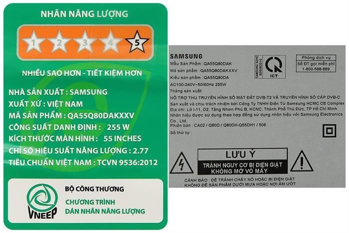 Smart Tivi QLED Samsung 4K 55 inch QA55Q80DA