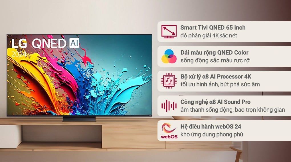 Smart Tivi QNED LG 4K 65 inch 65QNED86TSA