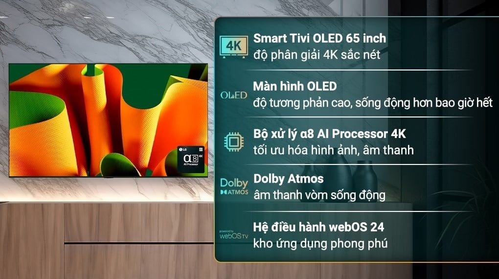 Smart Tivi OLED LG 4K 65 inch 65B4PSA