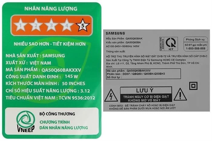 Smart Tivi QLED Samsung 4K 50 inch QA50Q60BAKXXV
