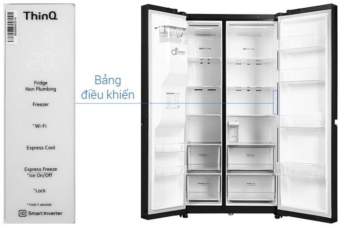 Tủ lạnh LG Inverter 635 lít Side By Side InstaView GR-G257BL