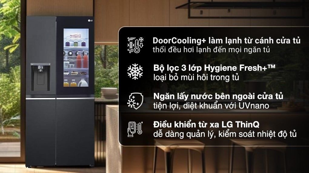 Tủ lạnh LG Inverter 635 lít Side By Side InstaView GR-G257BL