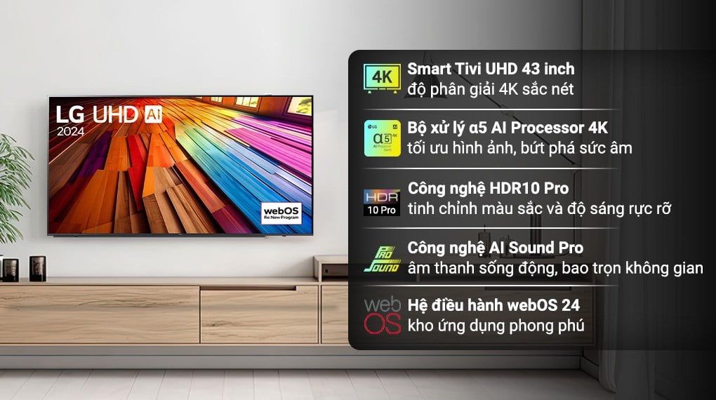 Smart Tivi LG 4K 55 inch 55UT8050PSB