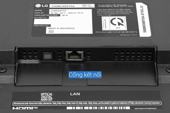 Smart Tivi QNED LG 4K 55 inch 55QNED80TSA
