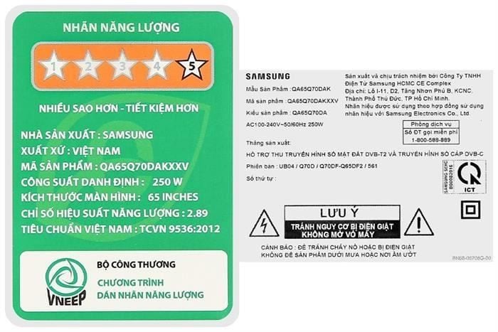 Smart Tivi QLED Samsung 4K 65 inch QA65Q70D