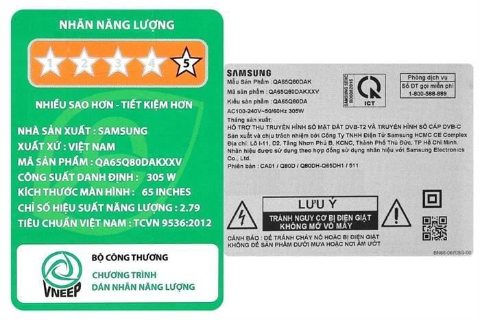 Smart Tivi QLED Samsung 4K 65 inch QA65Q80D