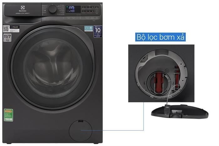 Máy giặt sấy Electrolux UltimateCare 700 Inverter giặt 11/7 kg EWW1143R7SC