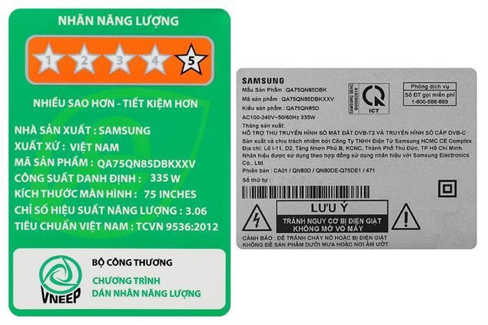 Smart Tivi Neo QLED Samsung 4K 75 inch QA75QN85D