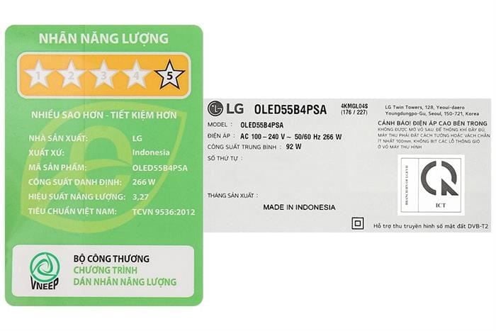 Smart Tivi OLED LG 4K 55 inch 55B4PSA