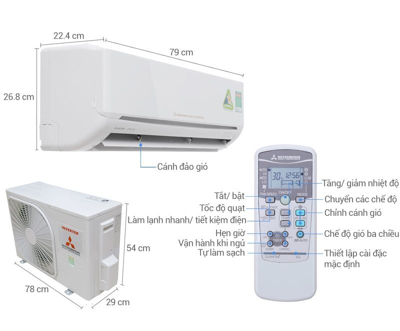 Điều hòa Mitsubishi Heavy 9.000BTU 1 chiều SRK/SRC09CTR-S5