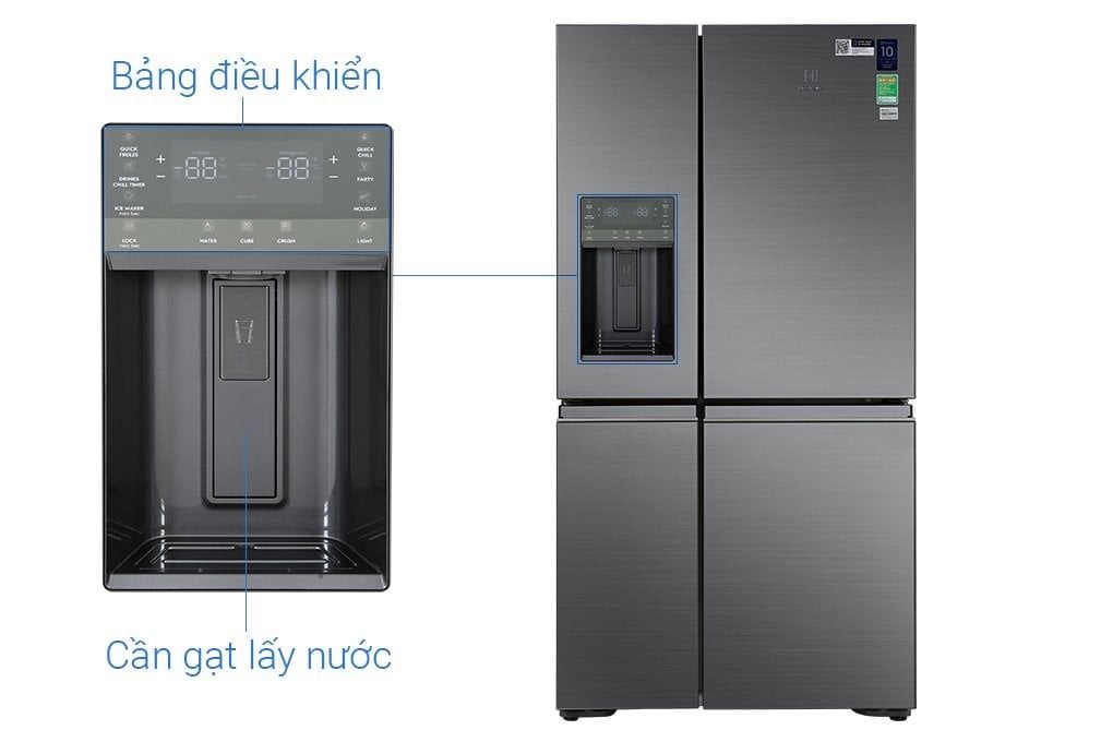 Tủ lạnh Electrolux Inverter 4 cửa 609L EQE6879A-B