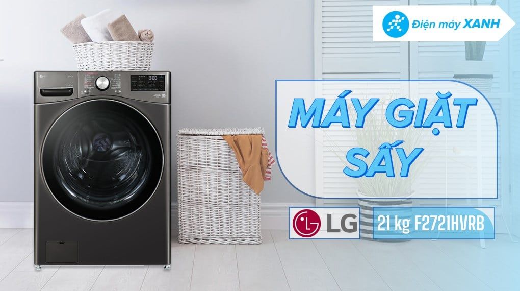 Máy giặt sấy LG AI DD Inverter giặt 21 kg - sấy 12 kg F2721HVRB