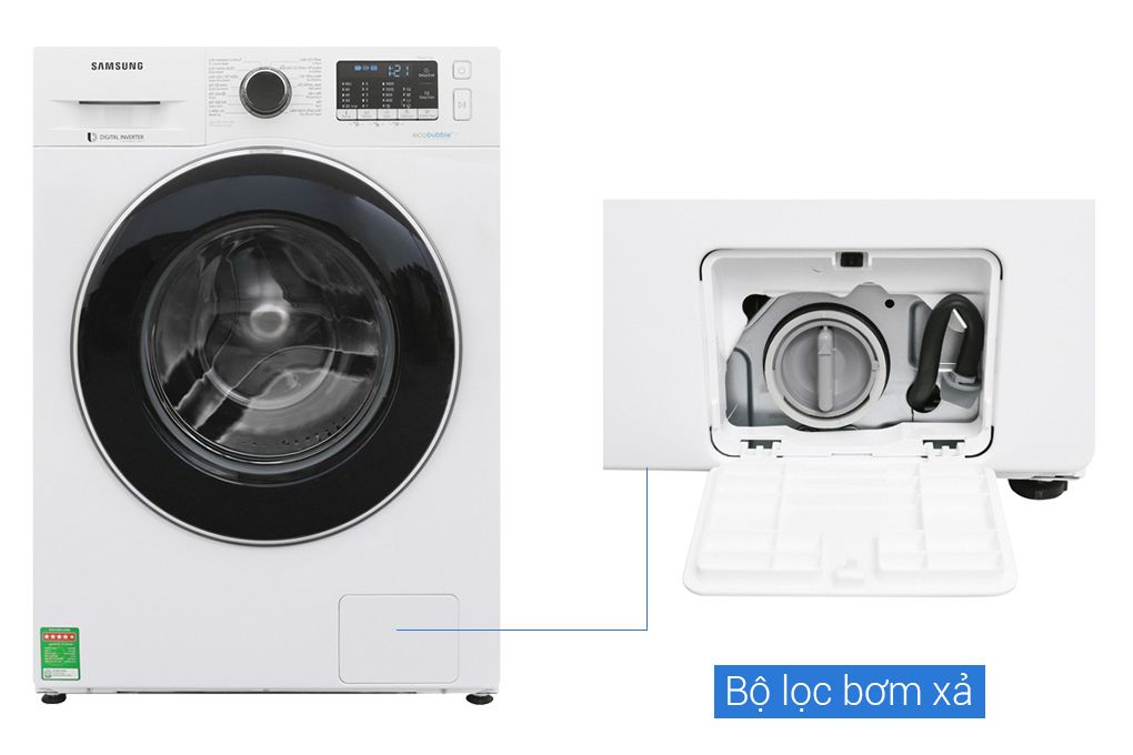 Máy giặt Samsung 9kg WW90J54E0BW/SV HƠI NƯỚC