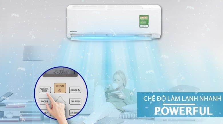 Điều hòa Panasonic 1 chiều 12.000BTU inverter RU12AKH-8