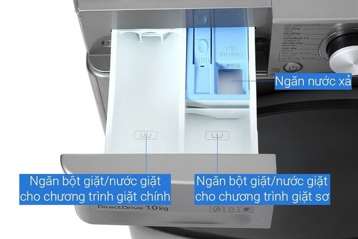 Máy giặt sấy LG AI DD Inverter giặt 10 kg - sấy 6 kg FV1410D4P