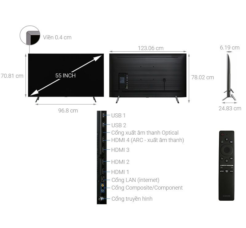 Smart Tivi Samsung 4K 55 inch QA55Q75RAKXXV