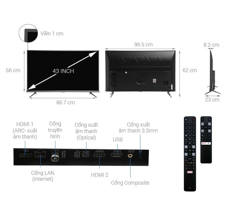 Tivi TCL 4K 50 inch L50A8