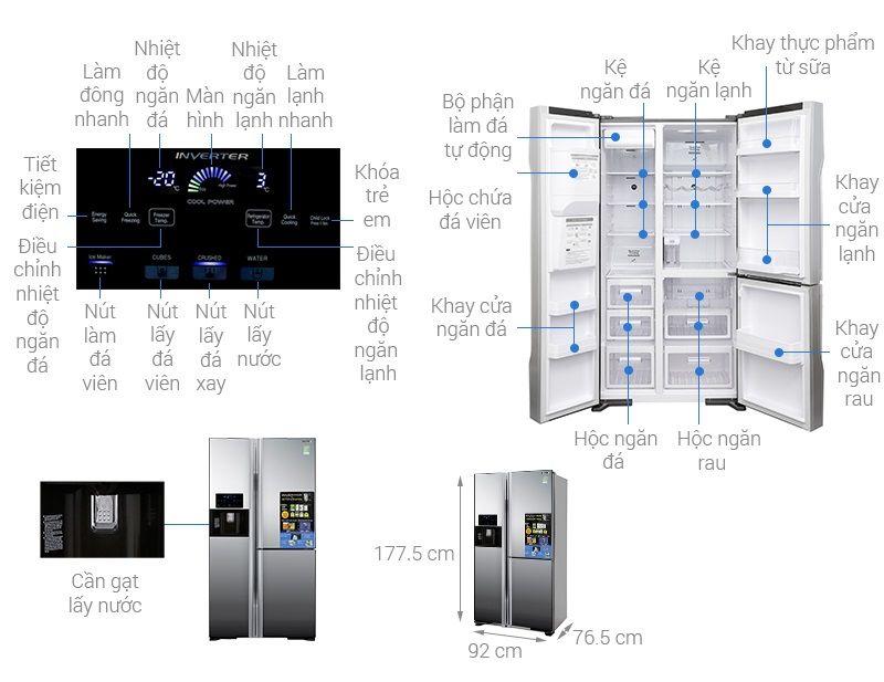 Tủ lạnh Hitachi Inverter 584L R-M700GPGV2X