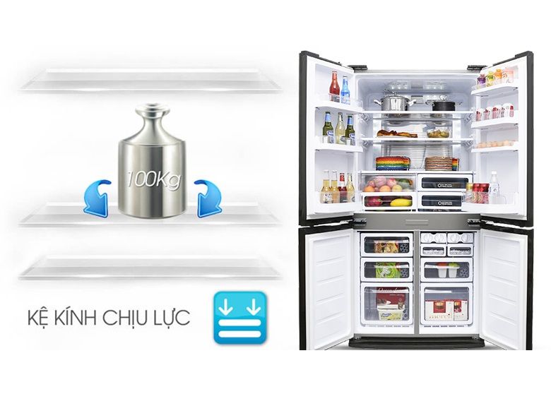 Tủ lạnh Sharp Inverter 678 lít SJ-FX680V-ST