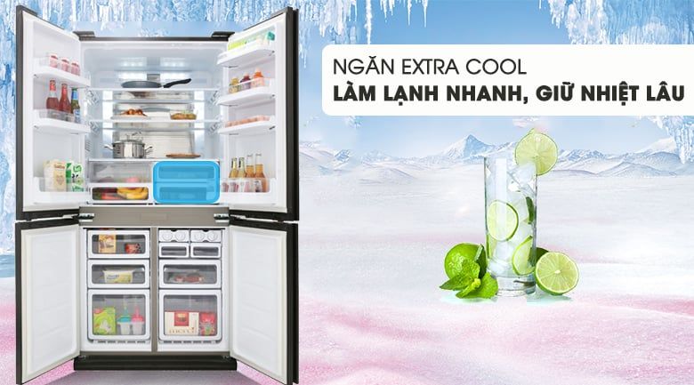Tủ lạnh Sharp Inverter 678L SJ-FX688VG-BK