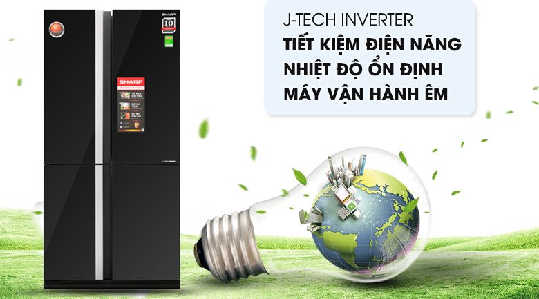 Tủ lạnh Sharp Inverter 678L SJ-FX688VG-BK