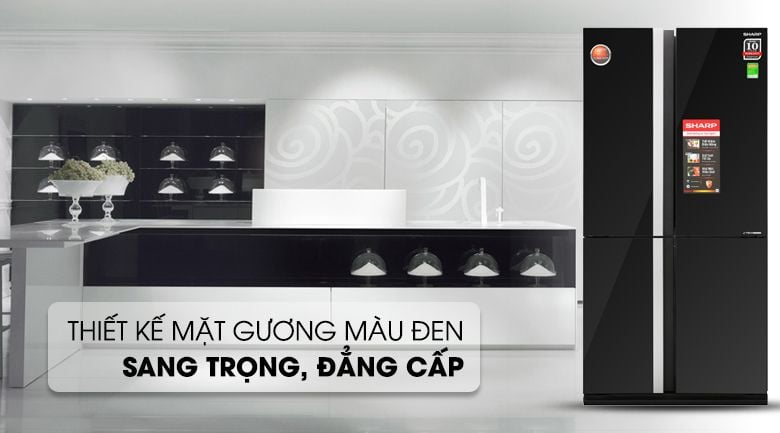 Tủ lạnh Sharp Inverter 678L SJ-FX688VG-BK